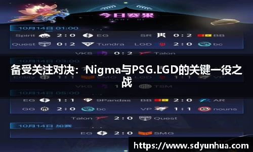 备受关注对决：Nigma与PSG.LGD的关键一役之战